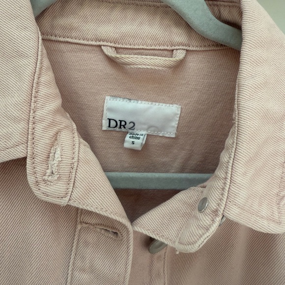 DR2 Cropped Denim Jacket - Sz small; soft pink  NWOT - Picture 4 of 6